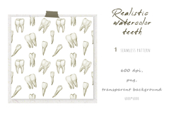 Realistic watercolor teeth Product Image 4