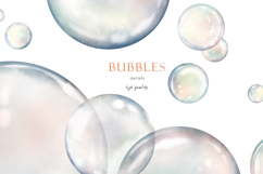 Watercolor air soap floating bubbles Product Image 5