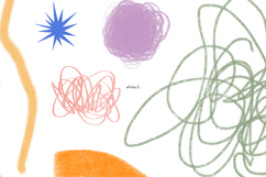 Childish scribble - abstract textures of crayons, bold lines Product Image 5