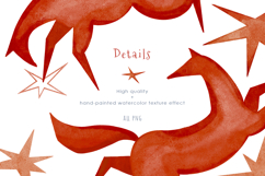 Chinese New Year 2026 - watercolor red horses and stars Product Image 7