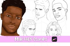 Male Face Stamps for Procreate Product Image 1