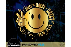 Happy New Year SVG | 2024 SVG | New Year sublimation PNG | 2 Product Image 4