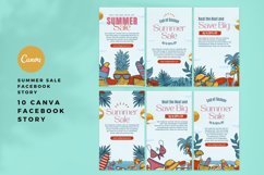 Summer Sale Horizontal Facebook Story Banner Canva Template Product Image 2