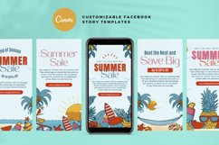 Summer Sale Horizontal Facebook Story Banner Canva Template Product Image 3
