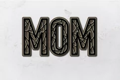 MOM SVG, 3D Layered Geometric Monogram sign, SVG files Product Image 4