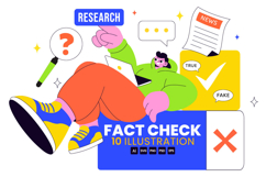 10 Fact Check Vector Illustration Product Image 1