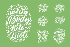 Keto life. Set of lettering phrases Product Image 2