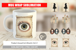 Faded Ghosts Mug Wrap Product Image 1