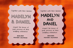 Faded Blue Jeans Handwritten Sans Outline Display Product Image 5