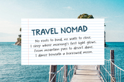 Faded Blue Jeans Handwritten Sans Outline Display Product Image 14