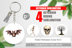 Faded Icons Keychain Product Image 1