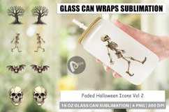 Faded Icons Glass Can Product Image 1