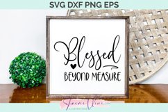 Home Sign - Blessed Beyond Measure SVG DXF PNG EPS Product Image 1