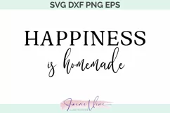 Home Sign - Happiness is homemade SVG DXF PNG EPS Product Image 2