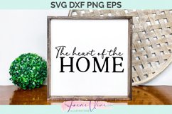 Home Sign - The heart of the home SVG DXF PNG EPS Product Image 1