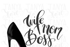 Wife Mom Boss Sublimation Design Product Image 3