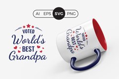 Worlds Best Grandpa SVG Voting Quote Product Image 1