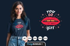 You Go Girl Hand Drawn Lettering for T-Shirt Design Product Image 1