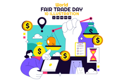 10 World Fair Trade Day Illustration Product Image 1