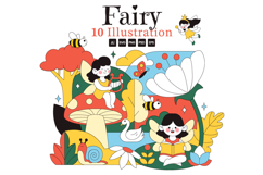 10 Beautiful Flying Fairy Illustration Product Image 1