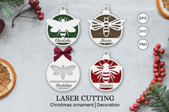 Christmas decor / christmas personalized ornaments SVG Product Image 1