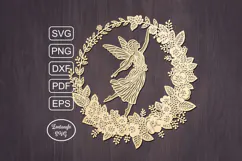 Autumn fairy lasercut svg autumn fairy laser cut or keychain Product Image 1