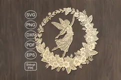 Autumn fairy lasercut svg autumn fairy laser cut or keychain Product Image 3
