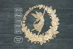 Autumn fairy lasercut svg autumn fairy laser cut or keychain Product Image 5
