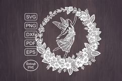 Fairy papercut, paper cutting template, autumn laser cut Product Image 1
