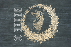 Fairy papercut, paper cutting template, autumn laser cut Product Image 3
