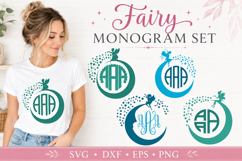 Fairy Pixie Dust Monogram Frame SVG, Eps, DXF, PNG Product Image 1