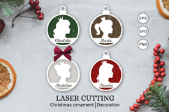 Princess christmas personalized ornaments SVG Product Image 1