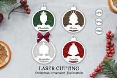 Princess christmas personalized ornaments SVG Product Image 1