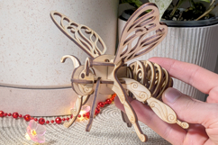 Fairy Bee Ornament - Laser Cut File, SVG Plywood Project Product Image 12
