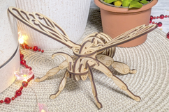 Fairy Bee Ornament - Laser Cut File, SVG Plywood Project Product Image 10