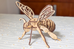 Fairy Bee Ornament - Laser Cut File, SVG Plywood Project Product Image 9