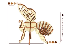 Fairy Bee Ornament - Laser Cut File, SVG Plywood Project Product Image 17