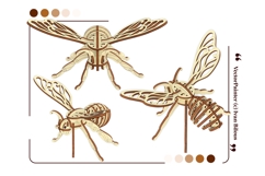 Fairy Bee Ornament - Laser Cut File, SVG Plywood Project Product Image 18