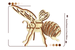 Fairy Bee Ornament - Laser Cut File, SVG Plywood Project Product Image 20