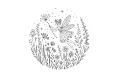 Fairy Hand Embroidery Pattern PDF, Woodland Fairy Embroidery Product Image 2