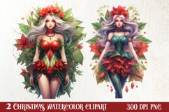Fairy Christmas Sublimation Clipart, Fairy Christmas PNG Product Image 1