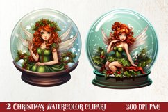 Fairy Christmas Sublimation Clipart, Fairy Christmas PNG Product Image 1