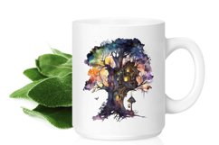 Watercolor Fairy Tree House Clipart Bundle,Tree House Clipart,House Clipart,sublimation design,design file,POD design,commercial use png,tote design png,commerial use art,vintage book clipart,cottagecore clipart,fairy door clipart,whimsical clipart,book n