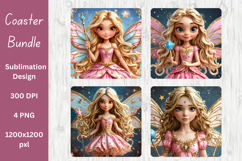 Fairy Sublimation PNG for Coasters 3 Product Image 1