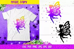 Fairy Silhouette Paper Cut SVG, Fairy with Wings SVG Product Image 1