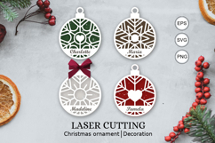 Christmas decor / christmas personalized ornaments SVG Product Image 1
