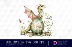 Fairy Dragon Egg Watercolor Clipart Product Image 1