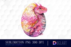 Fairy Dragon Egg Watercolor Clipart Product Image 1