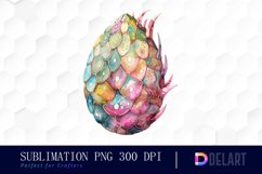 Fairy Dragon Egg Watercolor Clipart Product Image 1