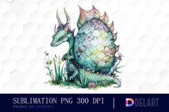Fairy Dragon Egg Watercolor Clipart Product Image 1